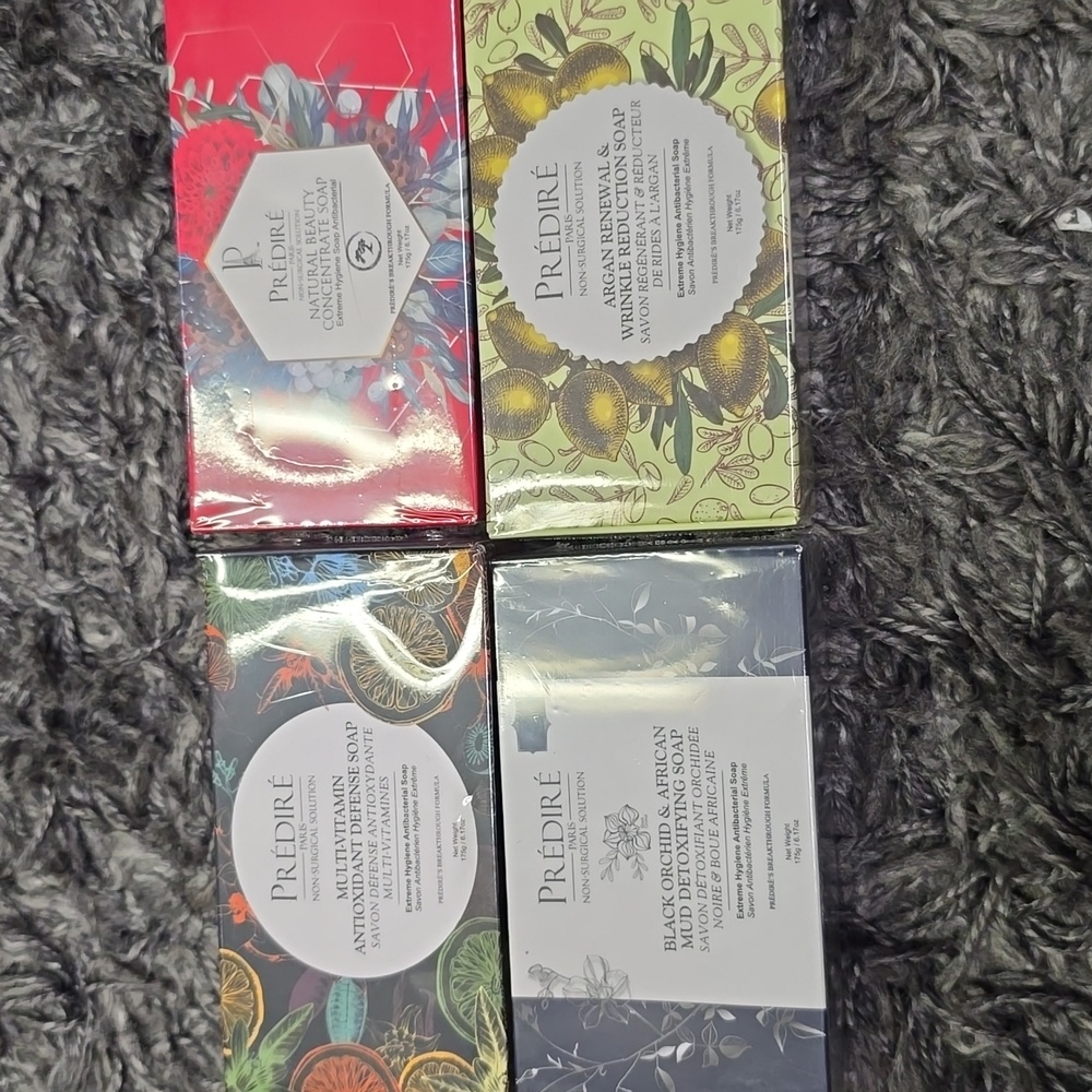 NIB $140 4pc Predire Paris Luxury Soap Collection Anti-Bacterial Soap - Picture 8 of 8